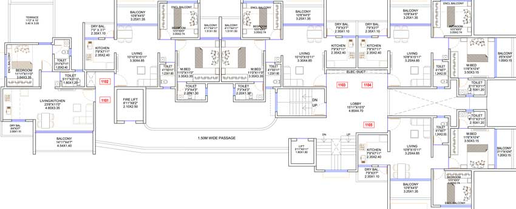 Floor Plan of Anushree Auralia Residency in Punawale, Pune - Image 15498