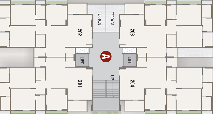 Floor Plan of Pramukh Pearl in Sargasan, Gandhinagar - Image 28937