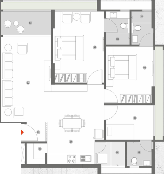3 BHK Flat in Saanidhya Aavkar Amore in Sargasan, Gandhinagar - Image 217118