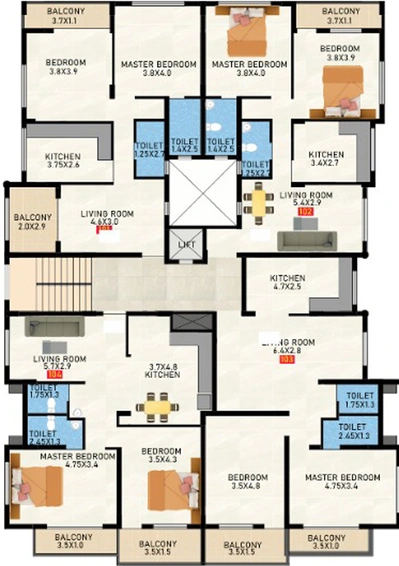 Floor Plan of Silver Blue Bell Enclave in Thivim, Goa - Image 813