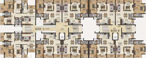 Floor Plan of Purple Amour in Mapusa, Goa - Image 100397