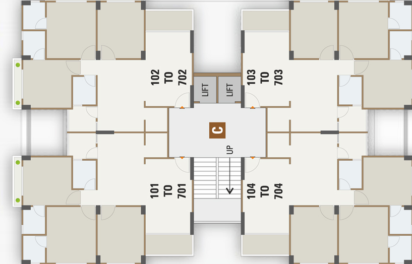 Floor Plan of Shiv Shivalik Sky in Pethapur, Gandhinagar - Image 944