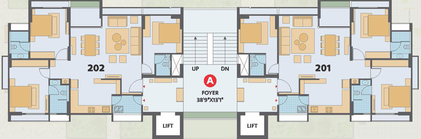 Floor Plan of The Palm Altezza in Sargasan, Gandhinagar - Image 29996