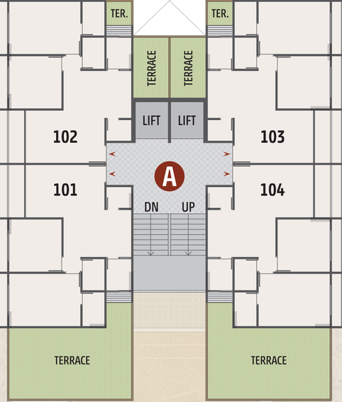 Floor Plan of Lalji Luminous in Kalol, Gandhinagar - Image 30045