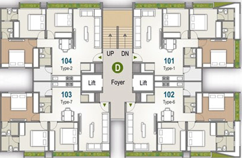 Floor Plan of Polaris Elina in Randheja, Gandhinagar - Image 30127