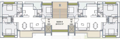 Floor Plan of Shikshapatri Sky Line in Sargasan, Gandhinagar - Image 30211
