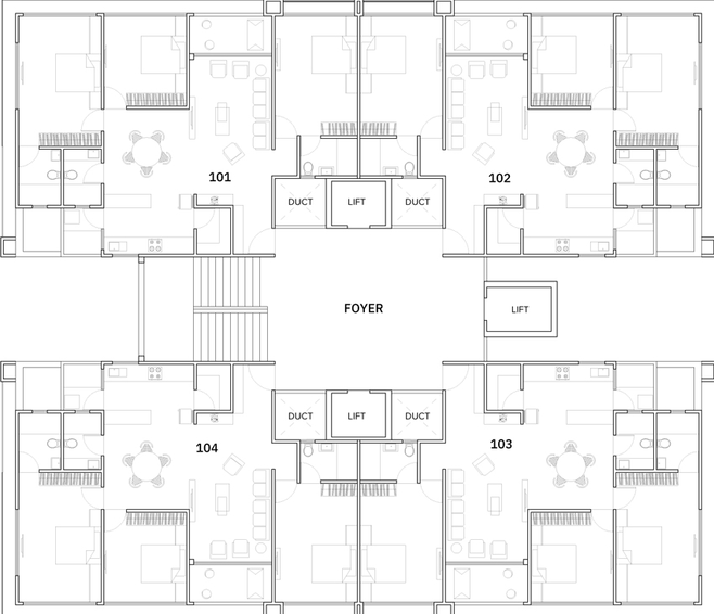 Floor Plan of Siddhraj Zoey in Randesan, Gandhinagar - Image 30384