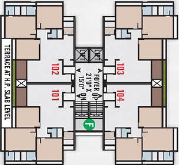 Floor Plan of Shivalay Sharnam in Kudasan, Gandhinagar - Image 30434