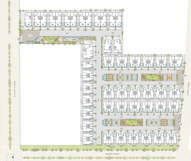 Master Plan of Saamarth Lavish Villa in Raysan, Gandhinagar - Image 80470