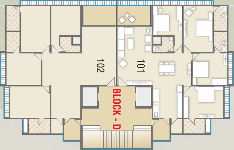 Floor Plan of Atishay Shivalay 2 in Kudasan, Gandhinagar - Image 30744