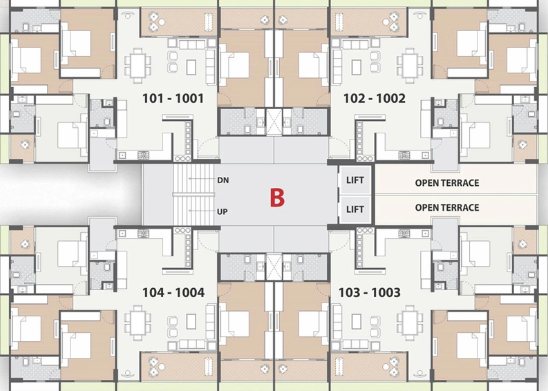 Floor Plan of Shivansh Glorious in Koba, Gandhinagar - Image 30966