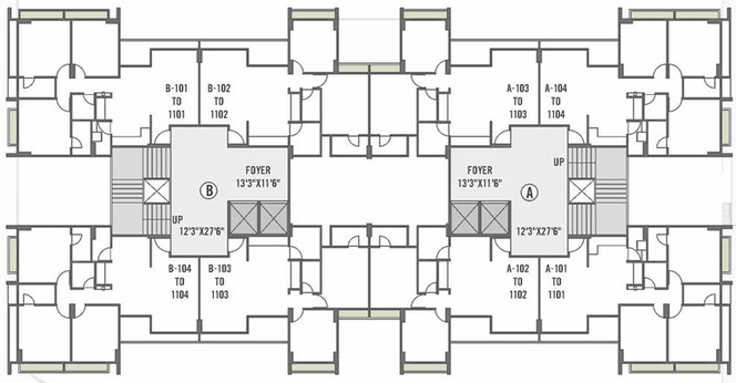 Floor Plan of Shikshapatri Sky Park in Sargasan, Gandhinagar - Image 31109