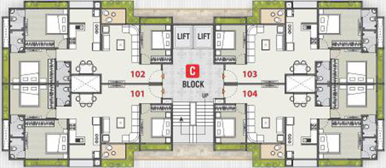 Floor Plan of Shree Balaji Oasis in Palaj, Gandhinagar - Image 31162