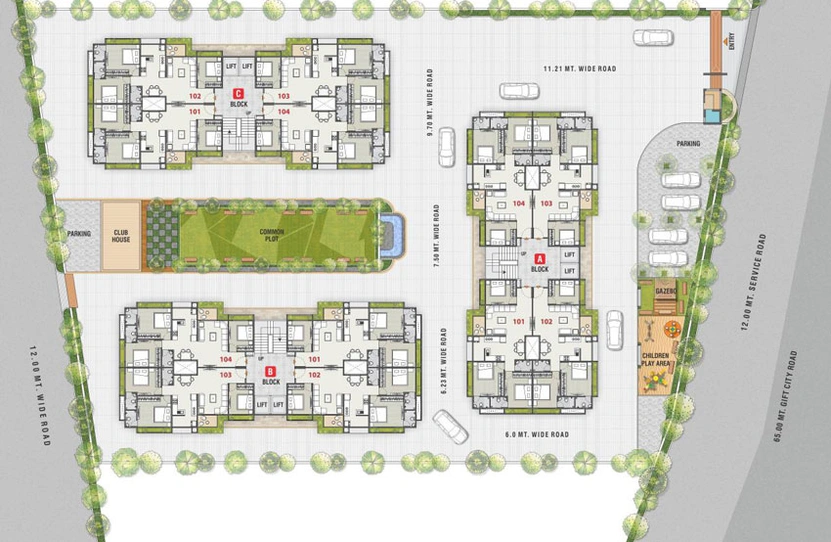 Master Plan of Shree Balaji Oasis in Palaj, Gandhinagar - Image 31163