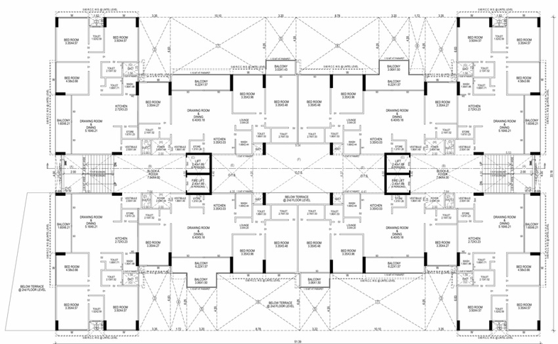 Floor Plan of Madhav SkyView in Raysan, Gandhinagar - Image 31194