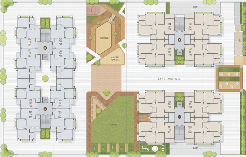 Master Plan of Shree Ganesh Kunj Heights in Vavol, Gandhinagar - Image 31226