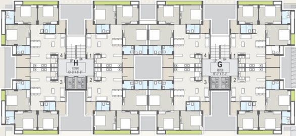 Floor Plan of Maple Green Homes in Pethapur, Gandhinagar - Image 31249