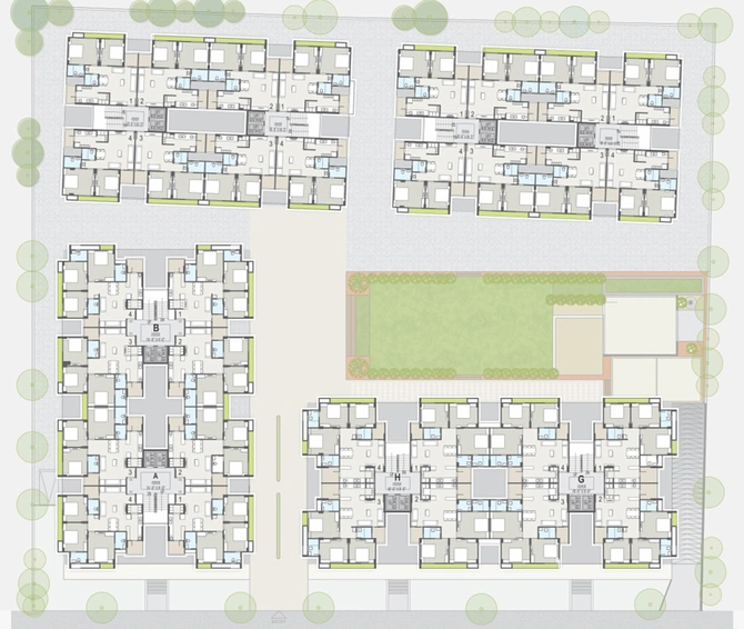 Master Plan of Maple Green Homes in Pethapur, Gandhinagar - Image 31250
