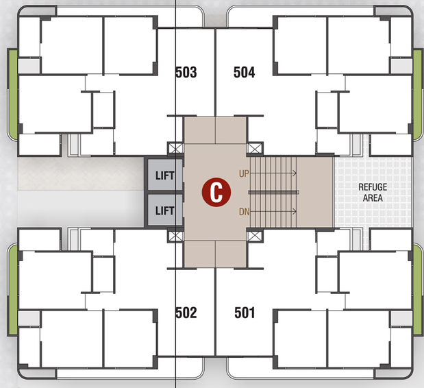 Floor Plan of Shree Sharanam Sky in Sargasan, Gandhinagar - Image 31294