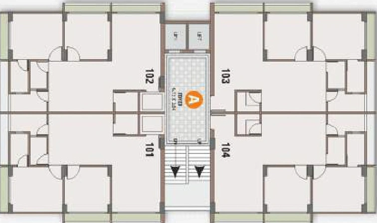 Floor Plan of Silicone Nest in Raysan, Gandhinagar - Image 31321
