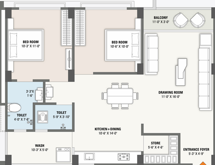 2 BHK Flat in Shree Nilay Avenue in Mansa, Gandhinagar - Image 653392