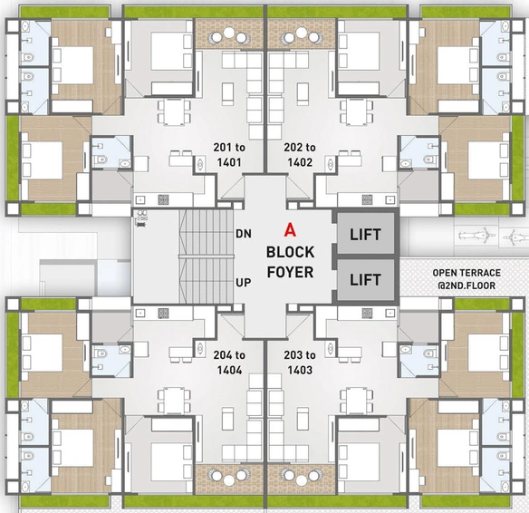 Floor Plan of Labh Vardhan in Kudasan, Gandhinagar - Image 31401