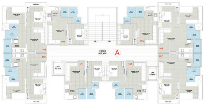 Floor Plan of Viraj Visat Royal in Pethapur, Gandhinagar - Image 31475