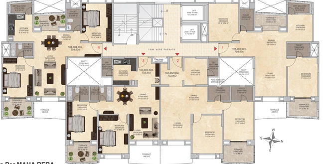 Floor Plan of Kool Green Valley in Bavdhan, Pune - Image 15410
