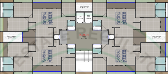 Floor Plan of Abhishek Apple Green Homes in Koba, Gandhinagar - Image 31636