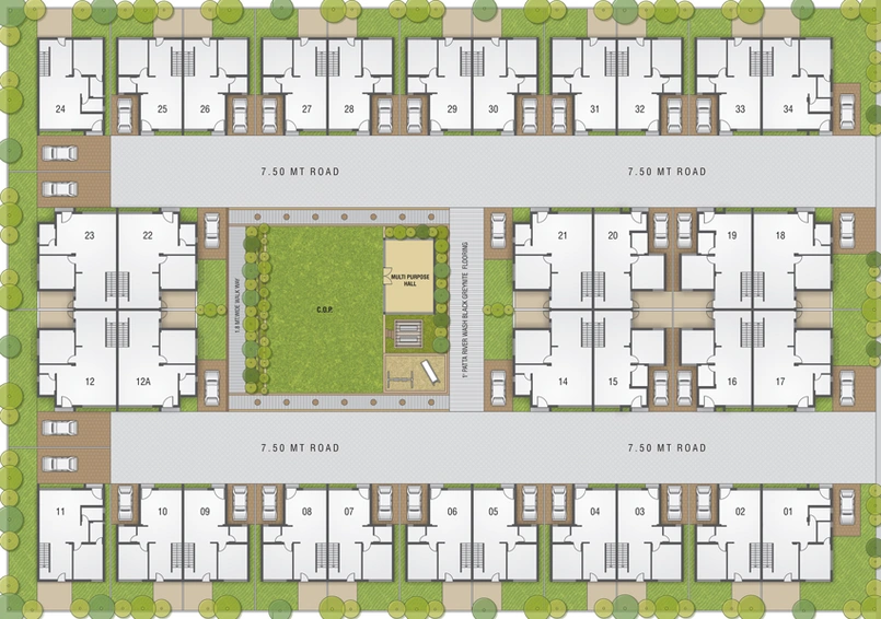 Master Plan of Om Bungalows in Pethapur, Gandhinagar - Image 31725