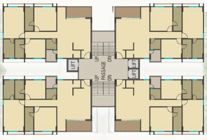 Floor Plan of Samanvay Westfields in Vasna Bhayli Main Road, Vadodara - Image 38671
