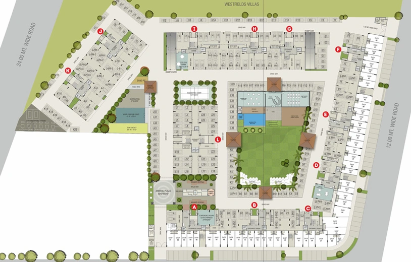 Master Plan of Samanvay Westfields in Vasna Bhayli Main Road, Vadodara - Image 38672