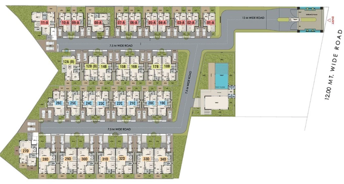 Master Plan of Samanvay Westfields Villa in Vasna Bhayli Main Road, Vadodara - Image 38693