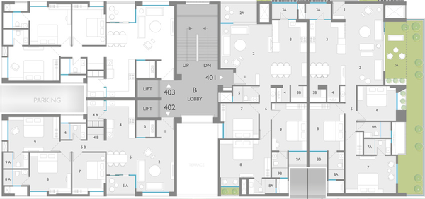 Floor Plan of Fortune Platinum in Manjalpur, Vadodara - Image 38763