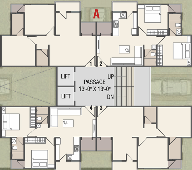 Floor Plan of Sahajanand Safal Iris in Atladara, Vadodara - Image 38825