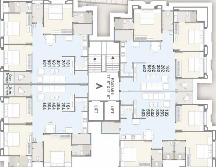 Floor Plan of KD 10 in Bill, Vadodara - Image 38917