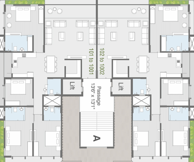 Floor Plan of Samruddhi 60 ONYX in Gotri, Vadodara - Image 87219