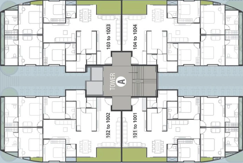 Floor Plan of VHD Vicenza Highdeck 2 in Kalali, Vadodara - Image 39085