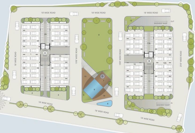 Master Plan of VHD Vicenza Highdeck 2 in Kalali, Vadodara - Image 39086