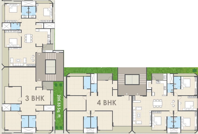 Floor Plan of Shree Mayur 44 in Bhayli Road, Vadodara - Image 39256