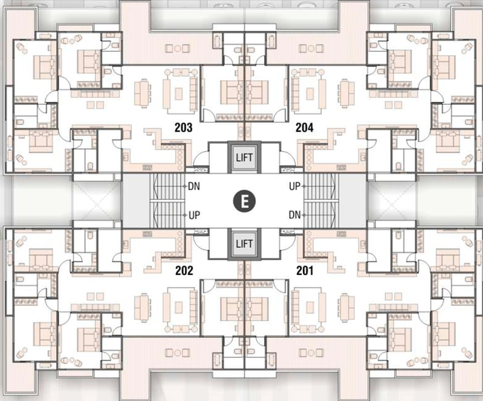 Floor Plan of Nysa Crosswind in Bhayli Road, Vadodara - Image 119559