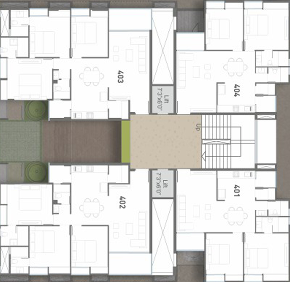 Floor Plan of Sai Apricus in Sevasi, Vadodara - Image 39343