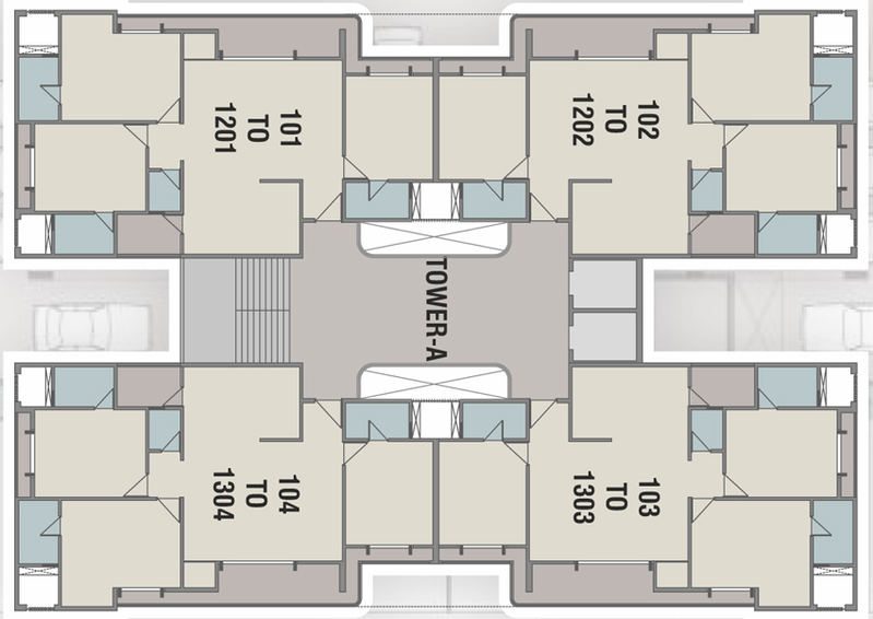 Floor Plan of Aum Aadhya Elior in Bhayli Road, Vadodara - Image 39392