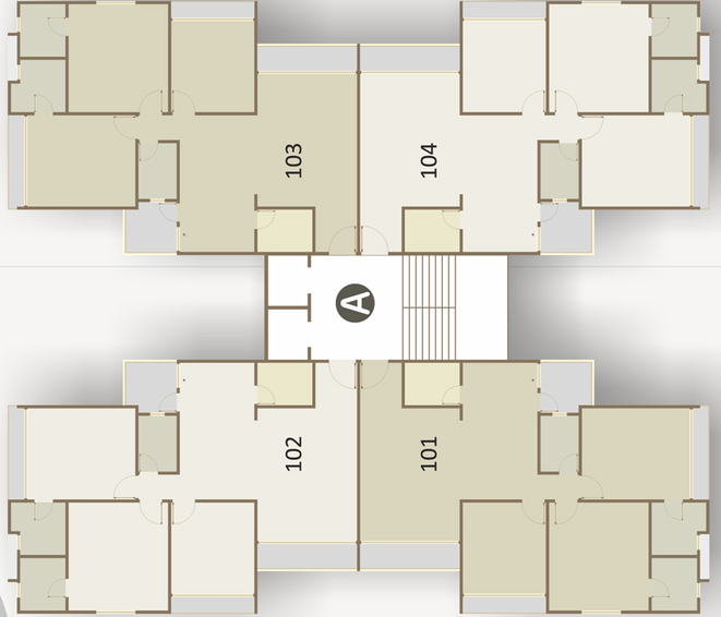 Floor Plan of Triveni Heights in Gorwa, Vadodara - Image 39541
