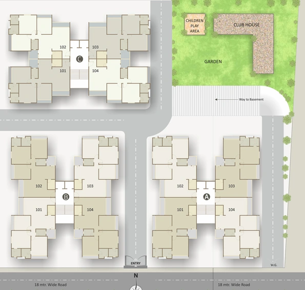 Master Plan of Triveni Heights in Gorwa, Vadodara - Image 39542