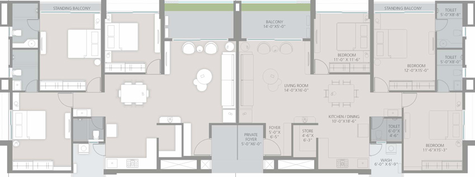 Floor Plan of Forever Atmosphere in Gotri, Vadodara - Image 39559