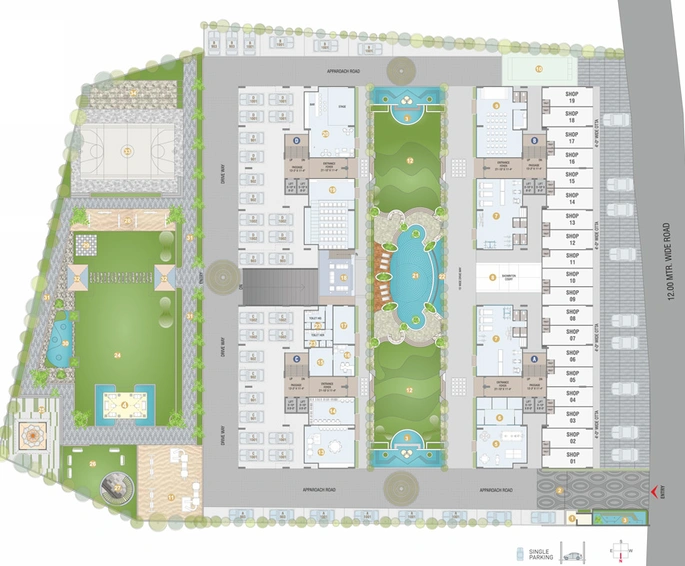 Master Plan of Courtyard Trinity in Gotri, Vadodara - Image 39611