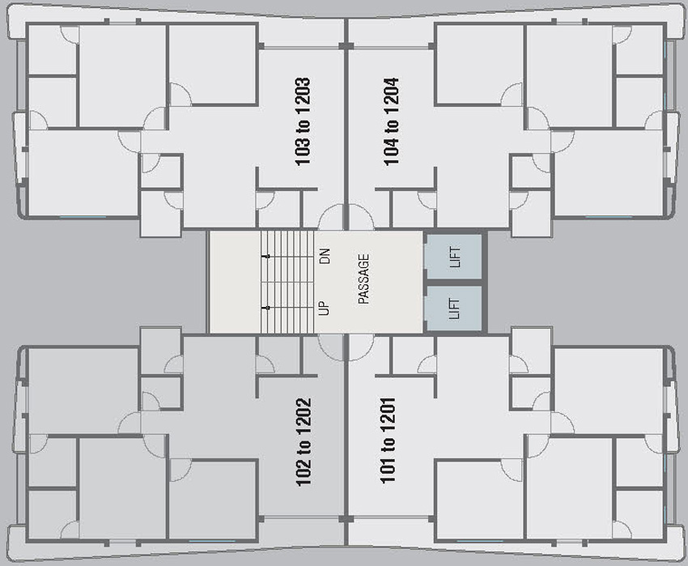 Floor Plan of Pavitra Avion Sky in Gotri, Vadodara - Image 39988