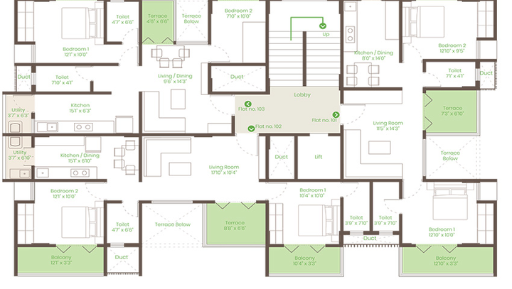 Floor Plan of Runaa O2 in Bavdhan, Pune - Image 15561
