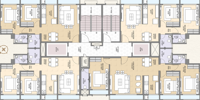Floor Plan of Ghanshyam Canary in Vasai West, Palghar - Image 21034